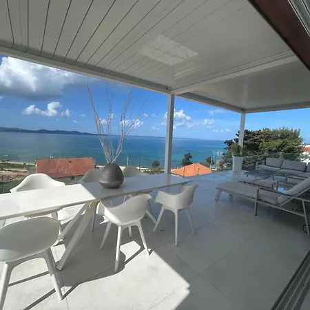 Sea View Luxury Penthouse With Sauna, Jacuzzi And Pool In Superior Apartment Zadar