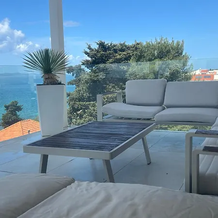 Sea View Luxury Penthouse With Sauna, Jacuzzi And Pool In Villa Zadar Superior Apartment *